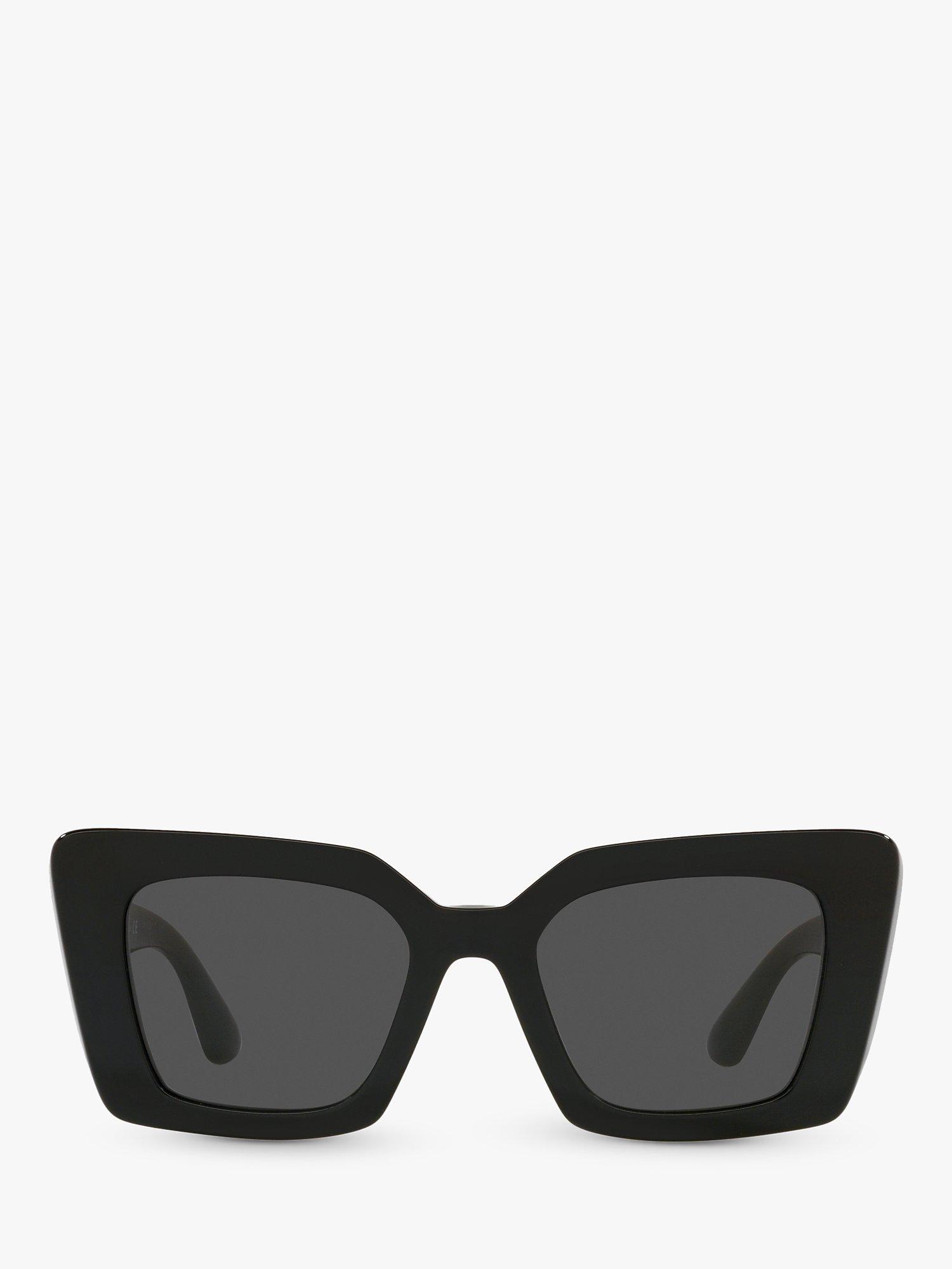 Product image 3 of 7, which shows Burberry BE4344 Women's Square Sunglasses, Black Shine/Grey