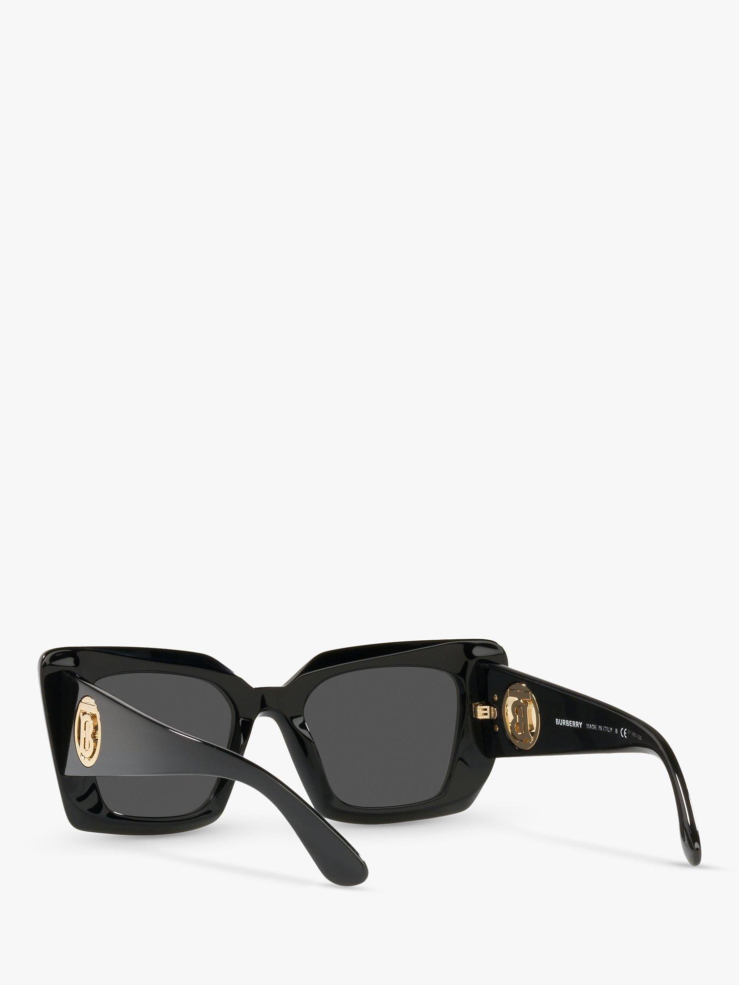 Product image 6 of 7, which shows Burberry BE4344 Women's Square Sunglasses, Black Shine/Grey