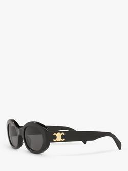 Celine CL000312 Unisex Oval Sunglasses, Black/Grey - view 2, Black/Grey