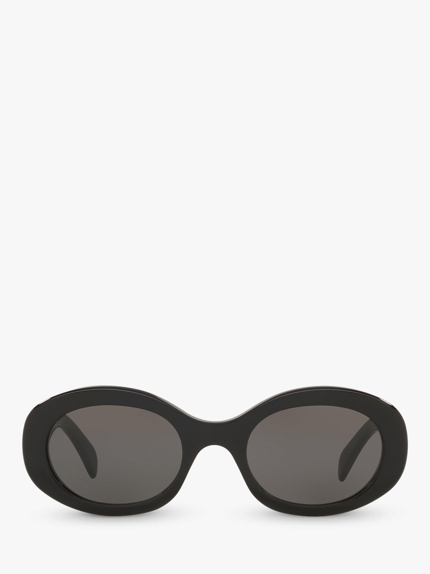 Product image 3 of 5, which shows Celine CL000312 Unisex Oval Sunglasses, Black/Grey