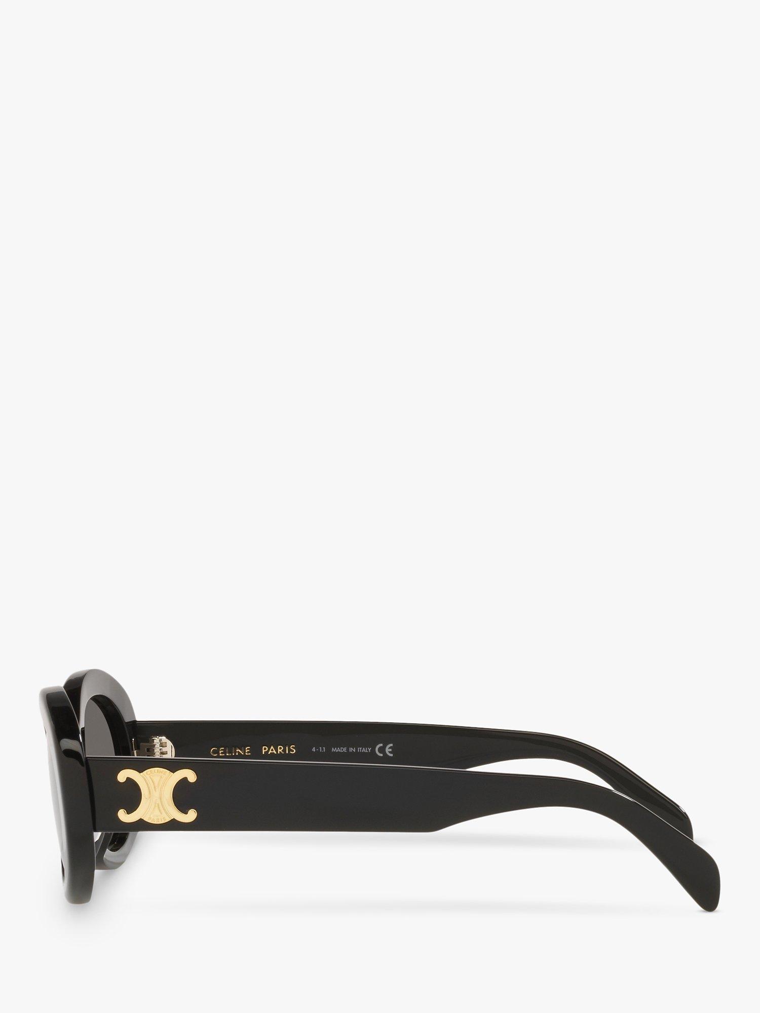 Product image 4 of 5, which shows Celine CL000312 Unisex Oval Sunglasses, Black/Grey
