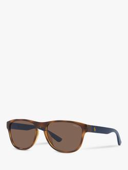 Polo Ralph Lauren PH4180U Unisex Pillow Sunglasses, Havana/Brown, Havana/Brown