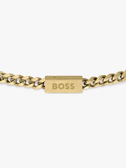BOSS Men's Curb Chain Bracelet - view 2, Gold