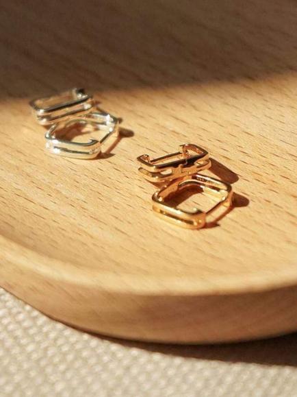 Daisy London Rupi Huggie Hoop Earrings - view 2, Gold