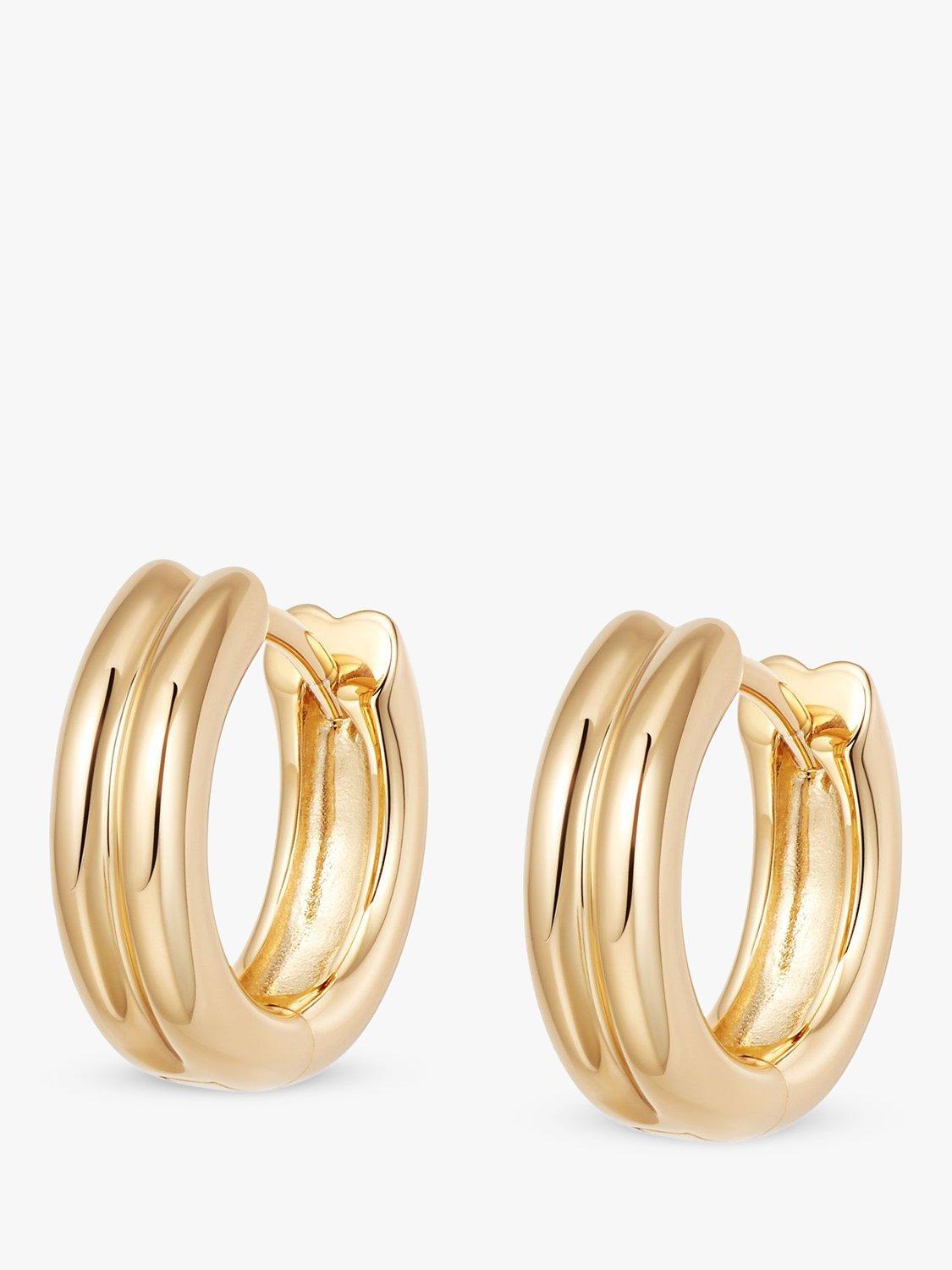 Product image 1 of 4, which shows Daisy London Meryl Huggie Hoop Earrings, Gold