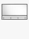 Gallery Direct Emerson Metal Frame Shelf Wall Mirror, 63 x 106cm, Black