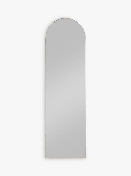Hurston Arched Metal Frame Full-Length Wall Mirror, 170 x 50cm, Champagne