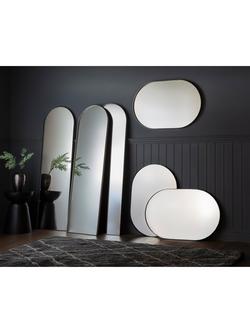Hurston Arched Metal Frame Full-Length Wall Mirror, 170 x 50cm - view 2, Black