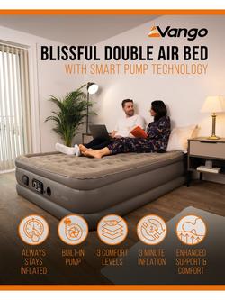 Vango Blissful Double Flocked Airbed - view 2, Black