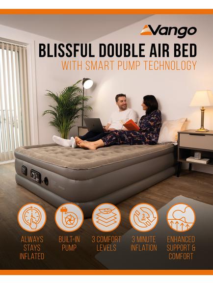 Vango Blissful Double Flocked Airbed - view 2, Black
