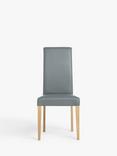 John Lewis Slender Faux Leather Dining Chairs, Set of 2, Dark Grey