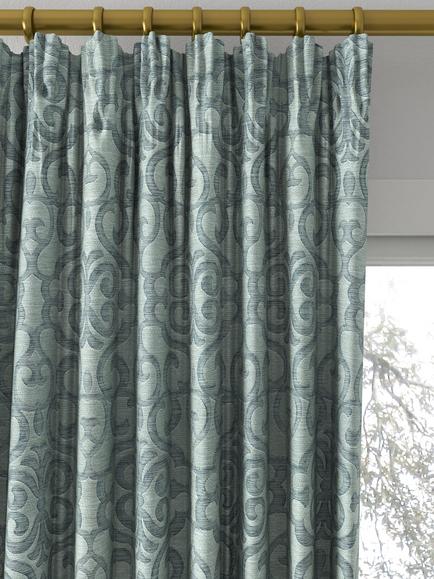 Prestigious Textiles Bellucci Made to Measure Curtains or Roman Blind, Porcelain - view 2, Porcelain