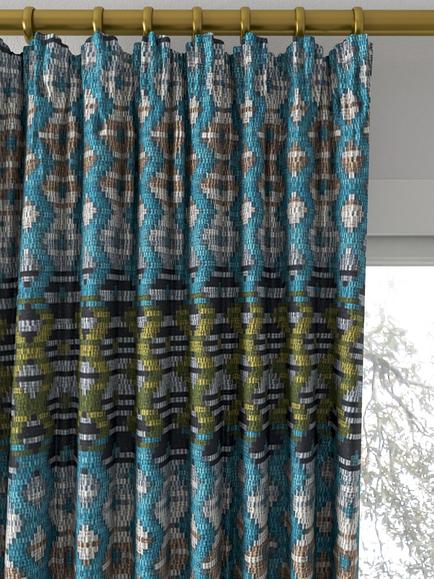 Prestigious Textiles Zebedee Made to Measure Curtains or Roman Blind, Lagoon - view 2, Lagoon