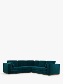 John Lewis + Swoon Rubik 5+ Seater Corner Sofa, Wildwood Green Velvet
