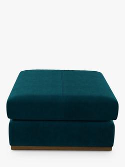John Lewis + Swoon Rubik Ottoman - view 2, Wildwood Green Velvet