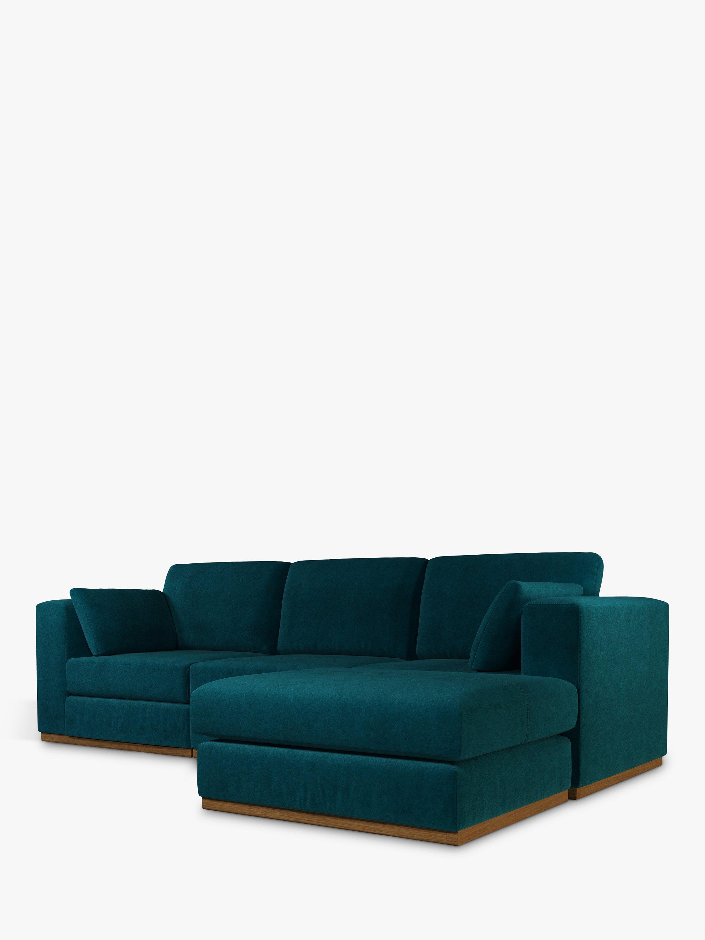 Rubik Range, John Lewis + Swoon Rubik Grand 4 Seater RHF Chaise End Sofa, Wildwood Green Velvet