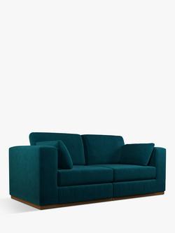 John Lewis + Swoon Rubik Medium 2 Seater Sofa, Wildwood Green Velvet