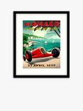 John Lewis Zucarto Art Studios 'Monaco 1935 Grand Prix' Framed Print & Mount, 63.5 x 53.5cm, Green/Red