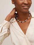 Lido Freshwater Pearl Mix Necklace, Peacock/White