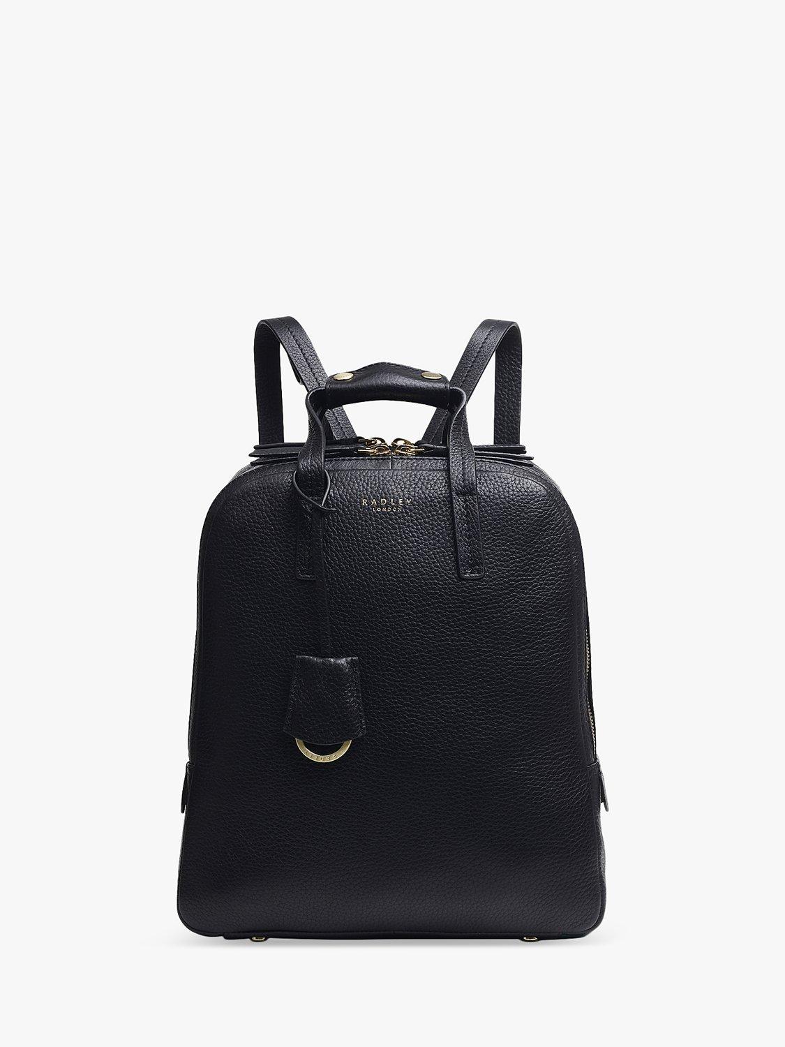 Radley Dukes Place Medium Grainy Leather Zip-Around Backpack, Black