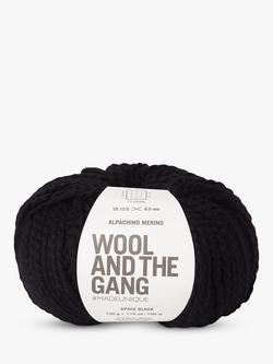 Wool And The Gang Alpachino Merino Chunky Yarn, 100g, Space Black