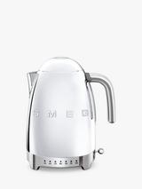 Smeg KLF04 Temperature Controlled Kettle, 1.7L, Chrome