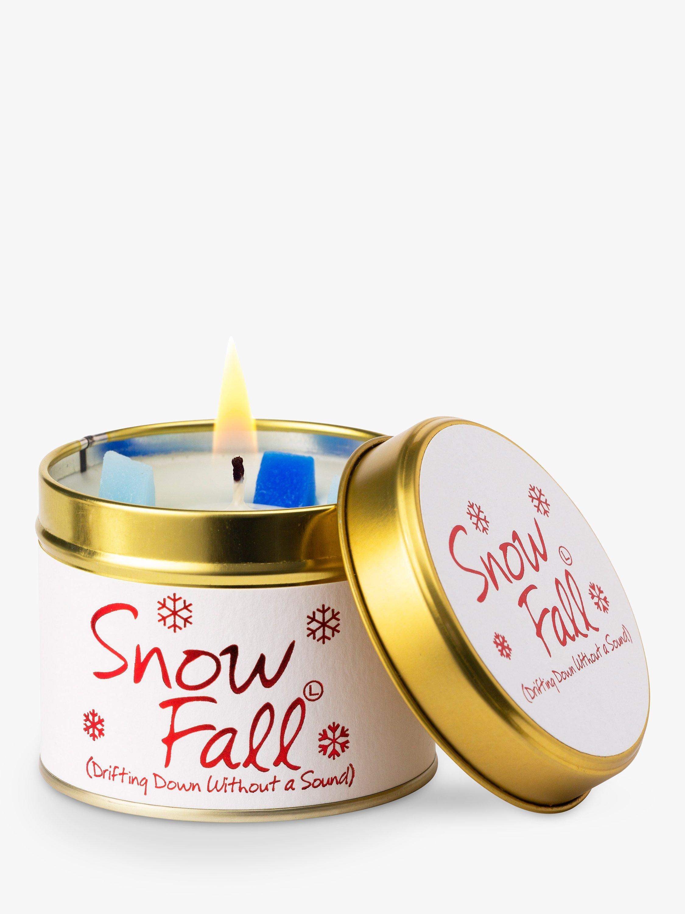 Lily-flame Christmas Snowfall Tin Scented Candle, 230g