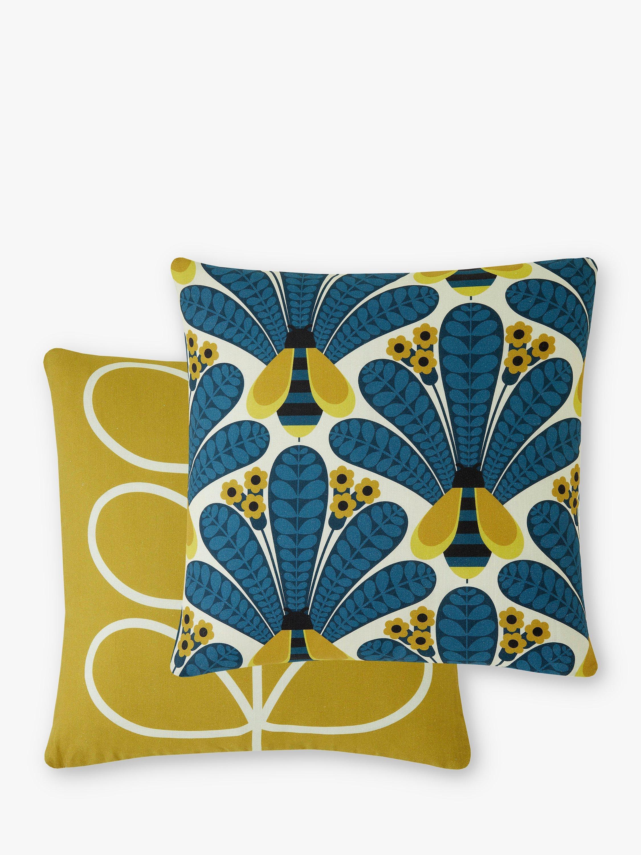 Orla Kiely Bright Honey Bee Cushion, Navy