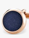 Montblanc Meisterstück Round Cufflinks, Rose Gold/Blue