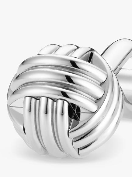 Montblanc Sartorial Knot Cufflinks, Silver - view 2, Silver