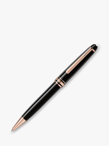 Montblanc Meisterstück Rose Gold Coated Classique Ballpoint Pen, Black, Black
