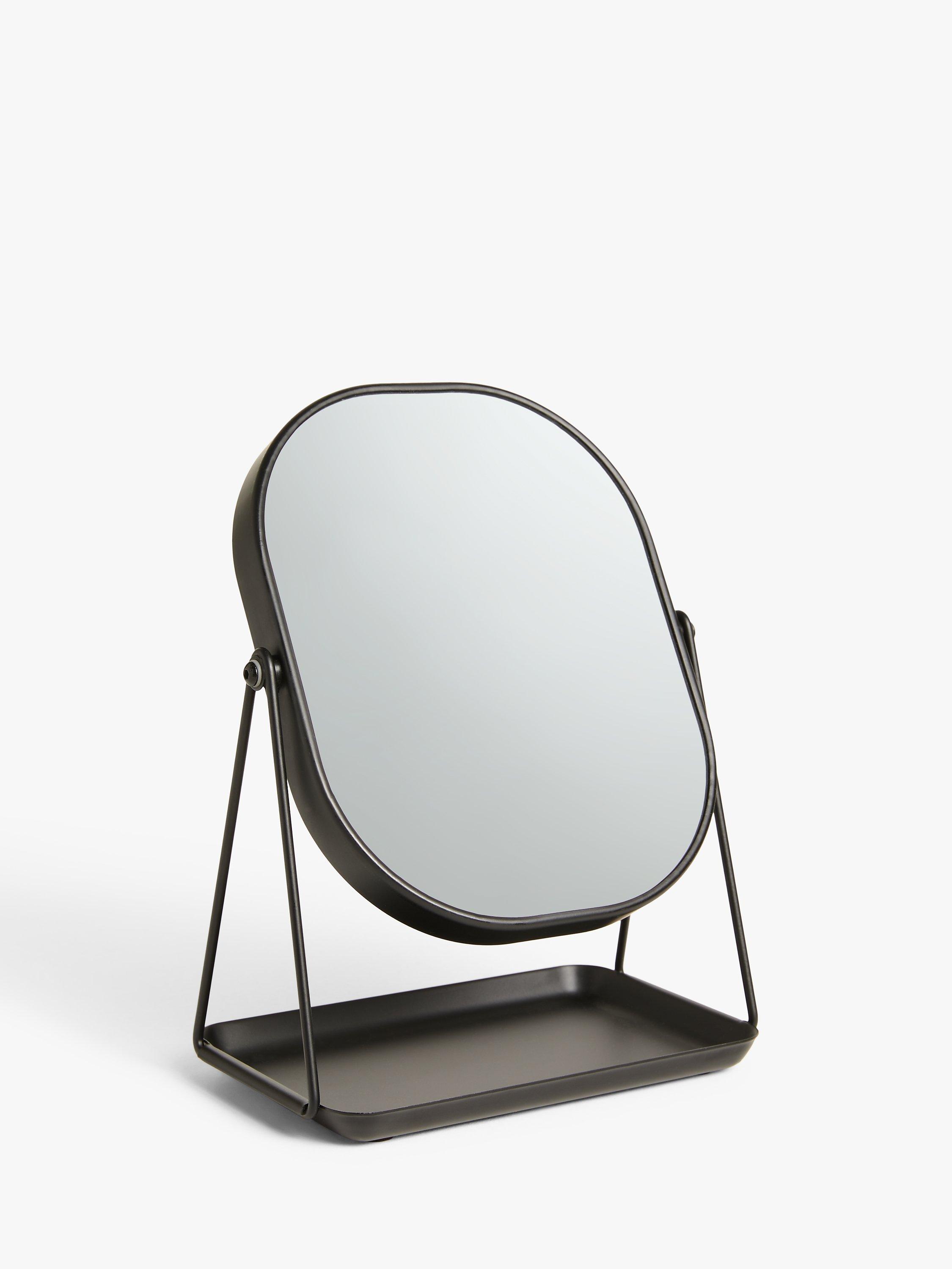 John Lewis ANYDAY Matt Black Pedestal Mirror