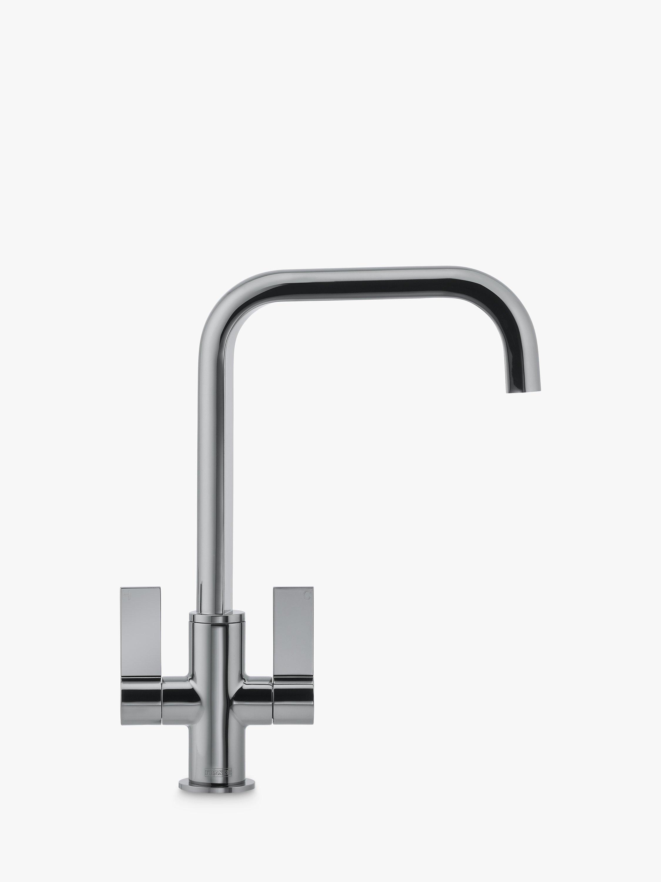 Franke Orlando Swivel Spout 2 Lever Kitchen Mixer Tap, Smoked Chrome