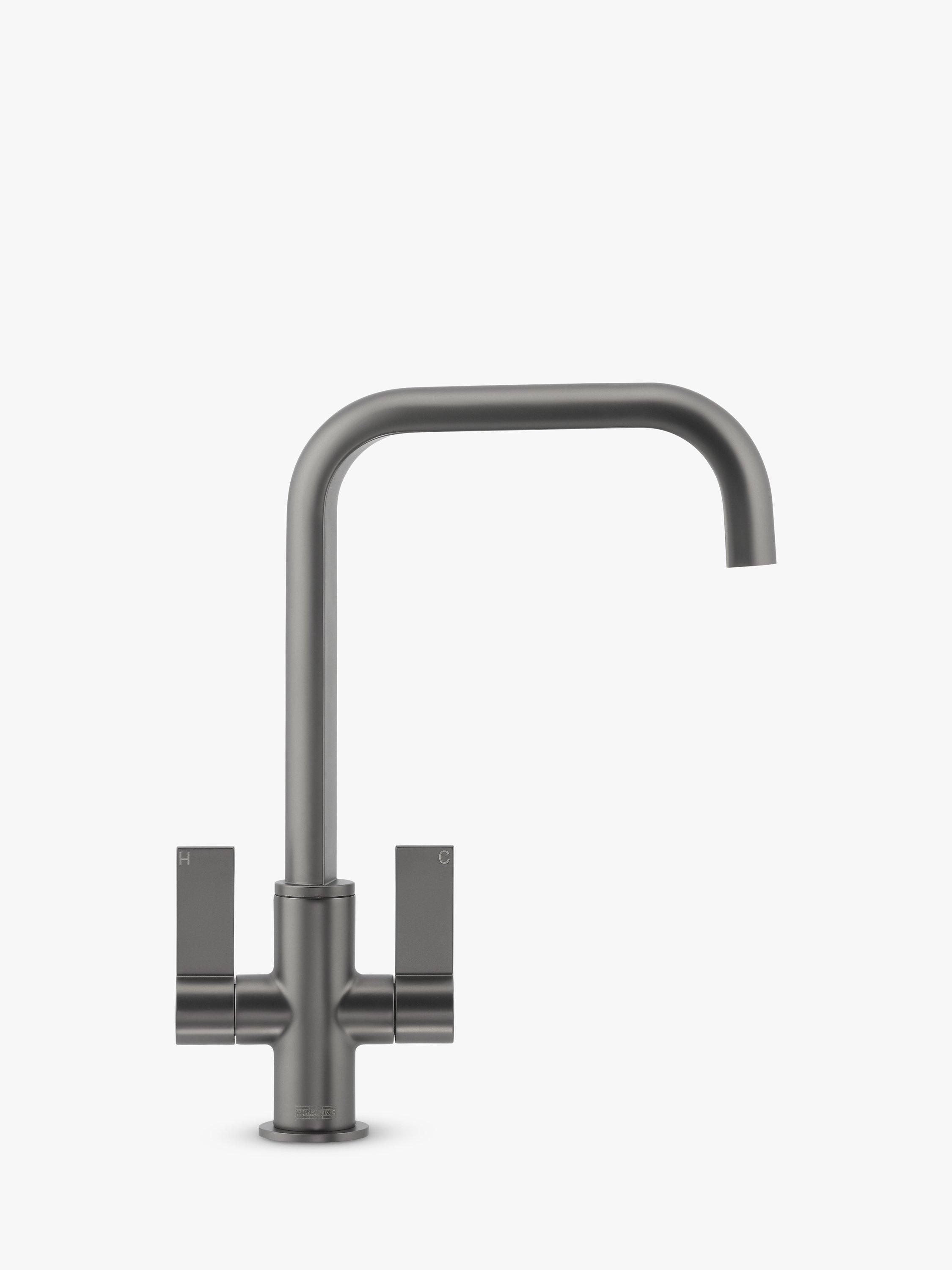 Franke Orlando Swivel Spout 2 Lever Kitchen Mixer Tap, Gunmetal