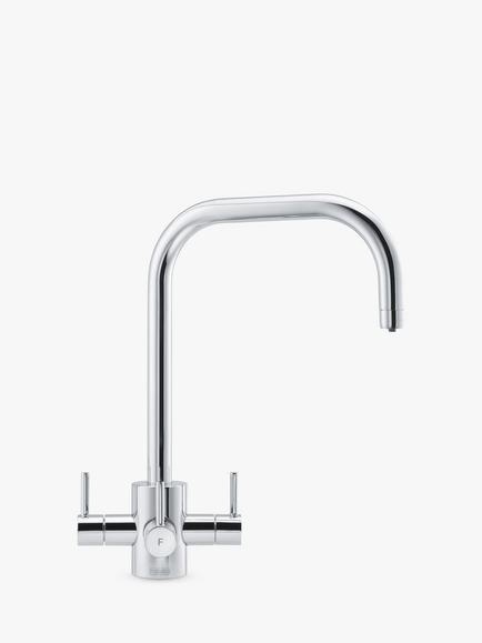 Franke Tasso Water Filter Swivel Spout 3 Lever Kitchen Mixer Tap, Chrome