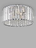 Impex Diore Crystal Flush Ceiling Light, Large, Chrome