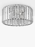 Impex Diore Crystal Flush Ceiling Light, Large, Chrome