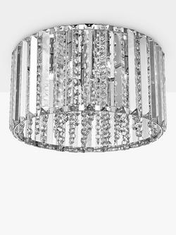 Impex Diore Crystal Flush Ceiling Light, Small, Chrome - view 2, Chrome