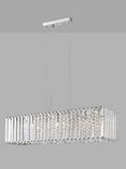 Impex Diore Crystal Bar Ceiling Light, Clear/Chrome