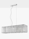 Impex Diore Crystal Bar Ceiling Light, Clear/Chrome