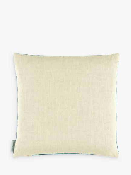 Morris & Co. Velvet Fruit Cushion, Indigo / Slate - view 2, Indigo / Slate