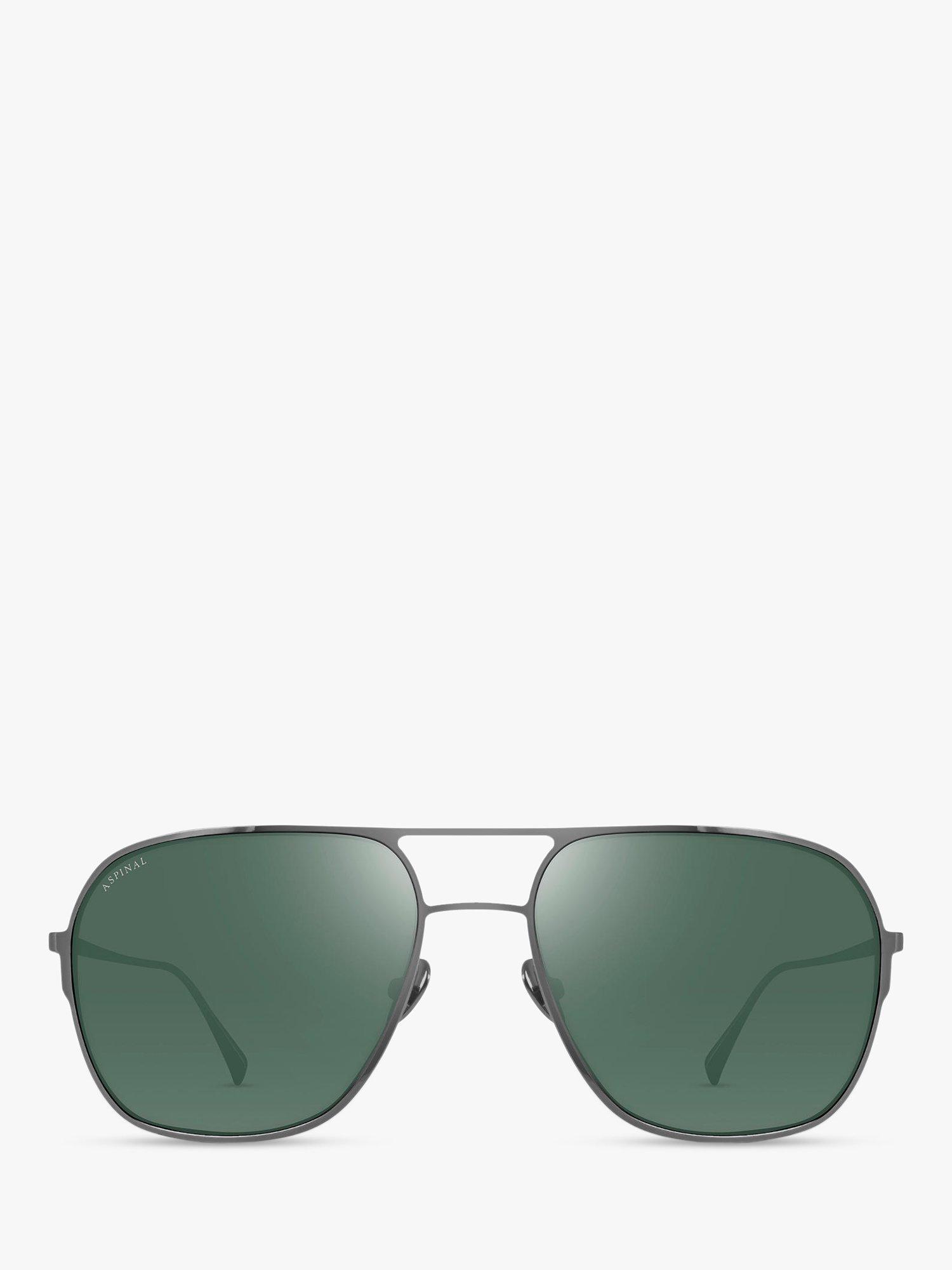 Aspinal of London Men's Maranello Aviator Frame Sunglasses, Gunmetal