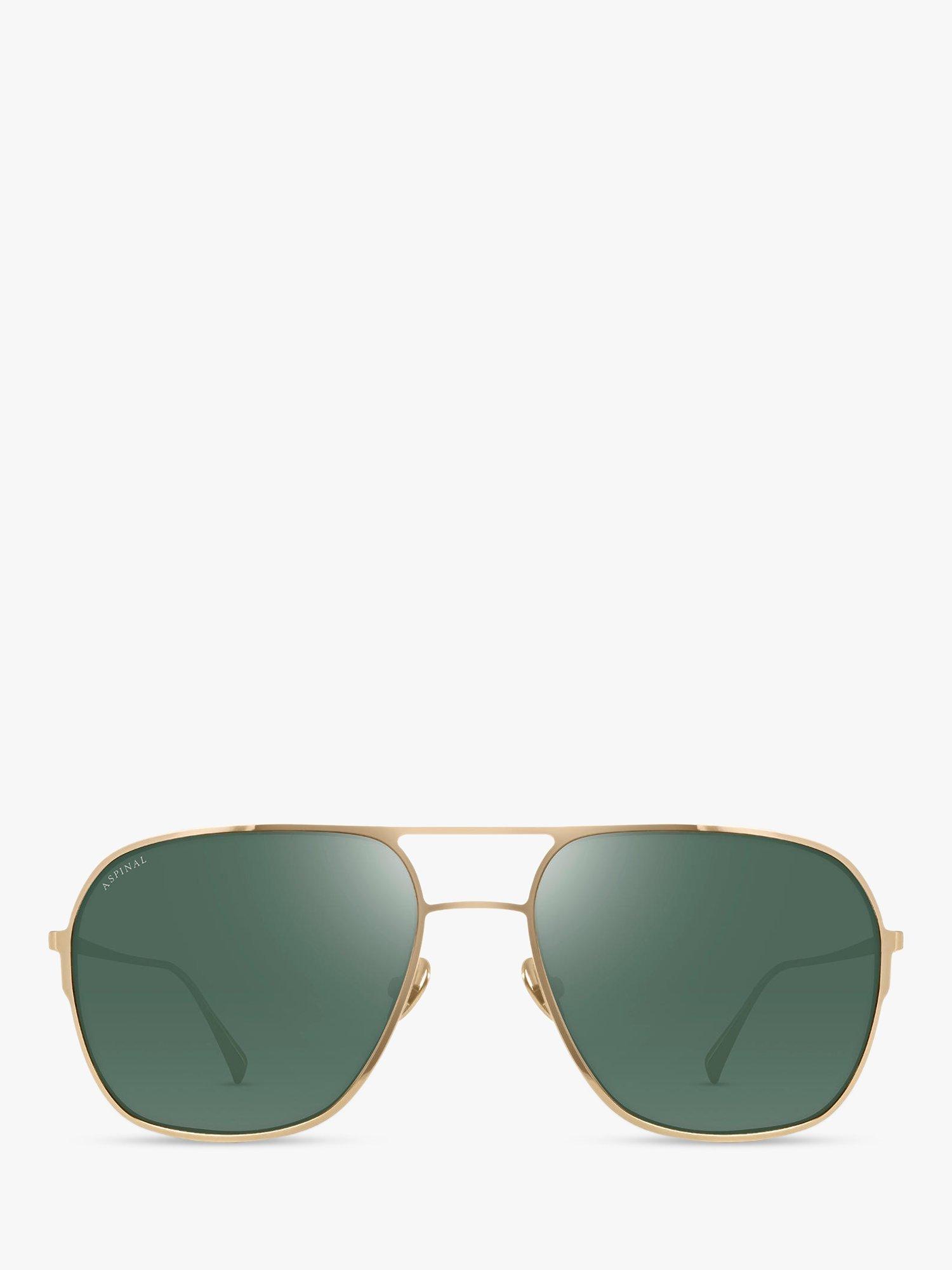Aspinal of London Men's Maranello Aviator Frame Sunglasses, Gold