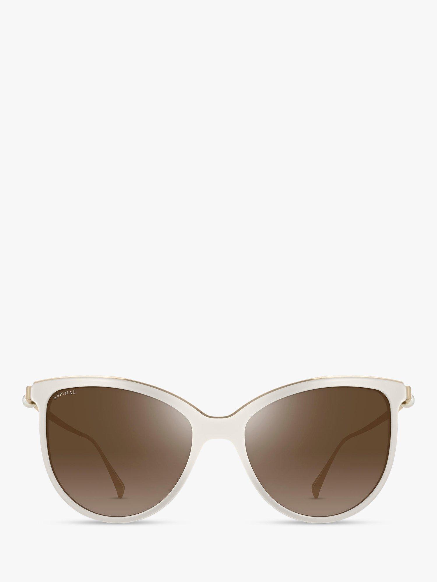 Aspinal of London Women's Mayfair Cat-Eye Frame Sunglasses, Pearl