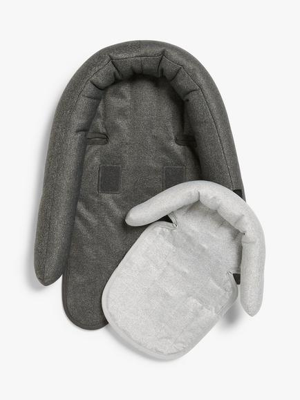 John Lewis ANYDAY 2-in-1 Newborn Baby Head and Body Support - view 2, Charcoal