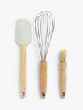 John Lewis Leckford Farm Baking Utensils, Set of 3, FSC-Certified (Oak Wood)