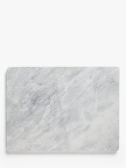 John Lewis Leckford Farm Marble Pastry Board, 40cm, White, White