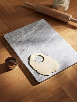 John Lewis Leckford Farm Marble Pastry Board, 40cm, White - view 2, White
