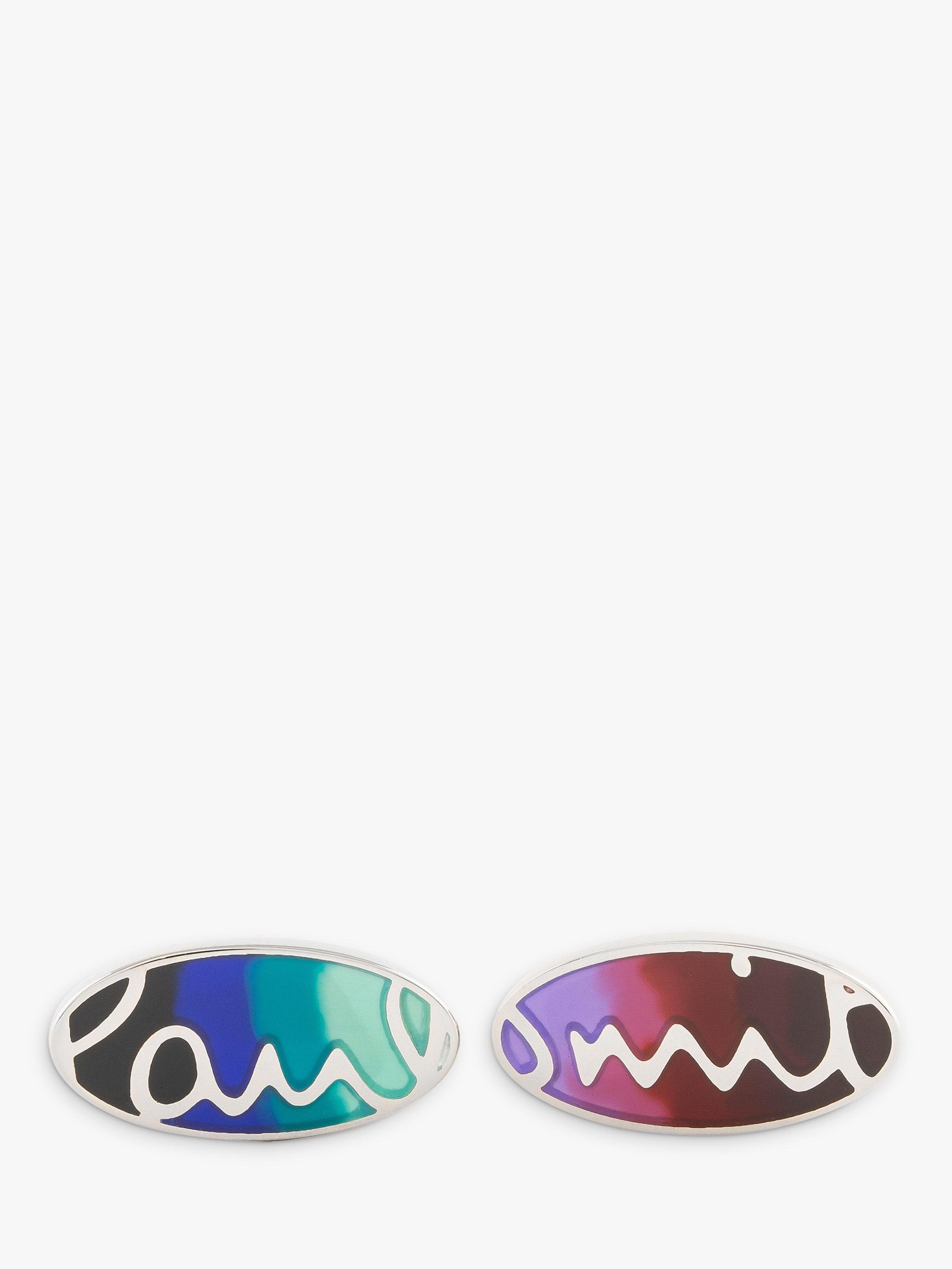 Paul Smith Oval Logo Cufflinks, Multi