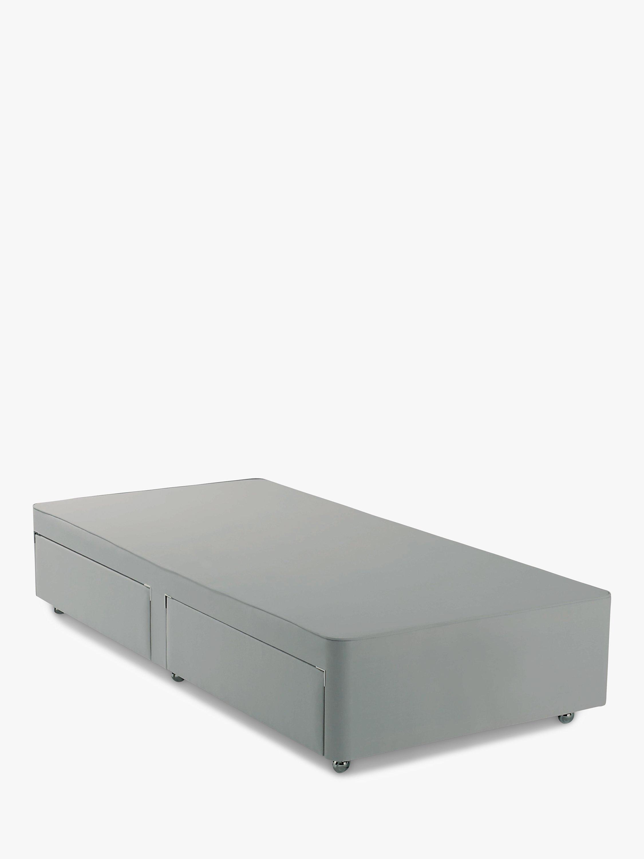 John Lewis Non-Sprung 2 Drawer Storage Upholstered Divan Base, Single, FSC-Certified (Pine)